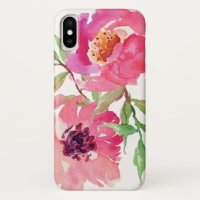 Floral van hot-roze Waterverf