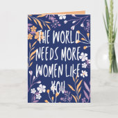 Floral van Internationale Vrouwendag Kaart (Voorkant)
