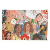 Floral van Internationale Vrouwendag Kussensloop (Achterkant)