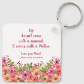 Floral van moeder sleutelhanger (Achterkant)