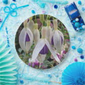 Floral van Paarse en witte Fuchsia Papieren Bordje (Feest)