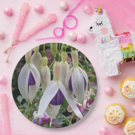 Floral van Paarse en witte Fuchsia Papieren Bordje