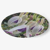 Floral van Paarse en witte Fuchsia Papieren Bordje (Gekanteld)