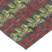 Floral van rood en groen kerstfeest korte tafelloper (Hoek)