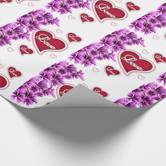 Floral van Valentijnsdag Cadeaupapier (Hoek)