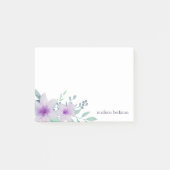 Floral van Waterverf Violet en Sage Post-it® Notes (Voorkant)
