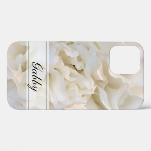 Floral van witte anjers Case-Mate iPhone case (Achterkant (horizontaal))