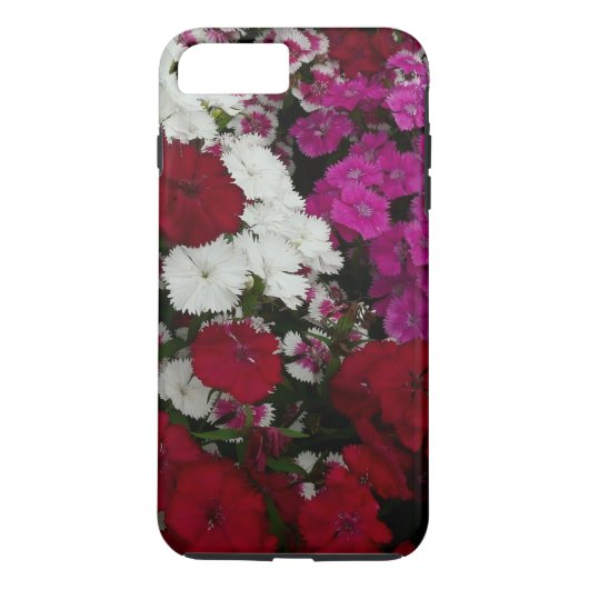 Floral van witte, roze en rode dianthus Case-Mate iPhone case (Achterkant)