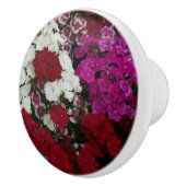 Floral van witte, roze en rode dianthus keramische knop (Rechts)