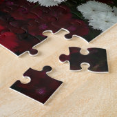 Floral van witte, roze en rode dianthus legpuzzel (Zijkant)