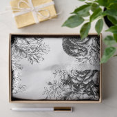 Floral van zwarte en witte roze tissuepapier (Geschenk)