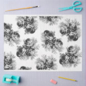 Floral van zwarte en witte roze tissuepapier (Craft)