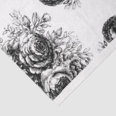 Floral van zwarte en witte roze tissuepapier (Detail)