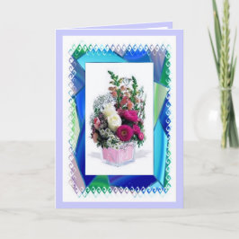 Floral Vase Card Feestdagen Kaart
