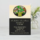 Floral Vase Dames Uitnodiging (Staand voorkant)