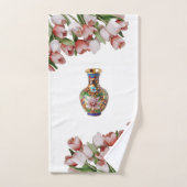 Floral Vase Victoriaans badkamerhandsets Bad Handdoek (Handdoek)