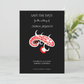 Floral Vector Art Poster – Retro Folk Flower Desig Save The Date (Staand voorkant)