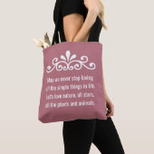 Floral Vector, Natuur Love Text op Roos Gold Tote Bag (Dichtbij)