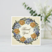 Floral Vector Wreatding Wedding Flowers Hartelijk  Kaart (Staand voorkant)