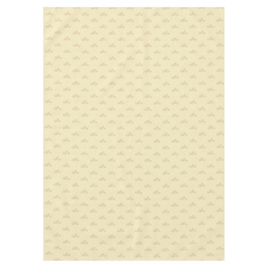 Floral vectpr op lichtroombeige tafelkleed (Voorkant)