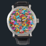 Floral veelkleurige bloemen patroon-36355 horloge<br><div class="desc">Floral veelkleurige bloemen patroon-36355</div>