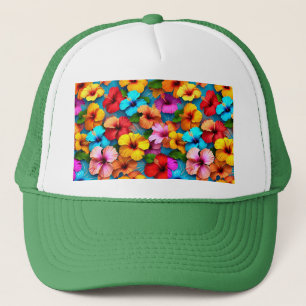 Floral veelkleurige bloemen patroon-36355 trucker pet