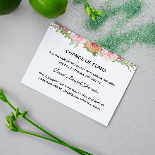 Floral verander het Briefkaart van de Datum