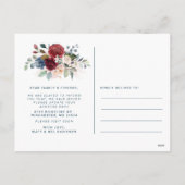 Floral verandering van adres verhuizen feestdagenkaart (Achterkant)