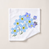 Floral vergeet me Nots Bad Handdoek (Wasdoekje)