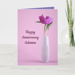 Floral-verjaardagsbericht voor haar feestdagen kaart