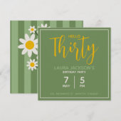 Floral verjaardagsfeestje uitnodiging | Aangepaste (Voorkant / Achterkant)
