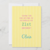  Floral verjaardagstaart Bedankkaart (Achterkant)