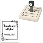 Floral verlaat lijst handgemaakte aangepaste site rubberstempel (Gestempeld)