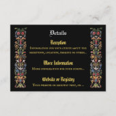 Floral verlichte middeleeuwse bewerkbaar informatiekaartje (Voorkant)