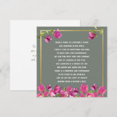 Floral verlies van moeder- of mam-gedicht bedankkaart (Voorkant / Achterkant)