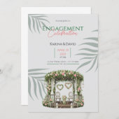 Floral Verloving Kaart Garden Vows (Voorkant / Achterkant)