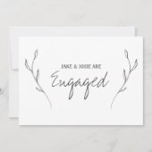 Floral Verloving, verloofde partijaankondiging Aankondiging (Voorkant)