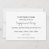 Floral Verloving, verloofde partijaankondiging Aankondiging (Achterkant)