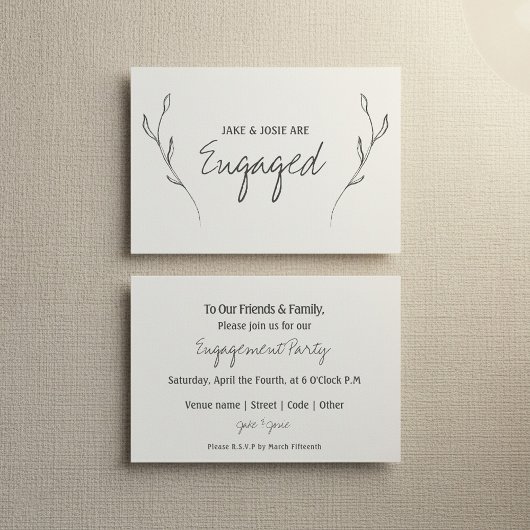 Floral Verloving, verloofde partijaankondiging Aankondiging