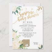 Floral verrassend Baby shower per post Kaart (Voorkant)