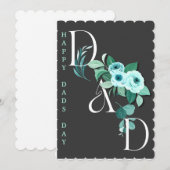 Floral Vertical Custom Dads Day Feestdagenkaart (Voorkant / Achterkant)
