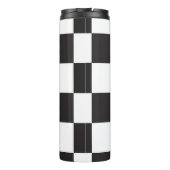 Floral Veterinary Pawprint dambord Naam Thermosbeker (Achterkant)