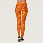 Floral Vibrant Sinaasappel Garden Lilies Foto Leggings (Achterkant)