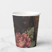 Floral Victoriaans Gotisch Vrijgezellenfeest Papieren Bekers (Achterkant)