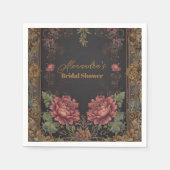 Floral Victoriaans Gotisch Vrijgezellenfeest Servet (Voorkant)