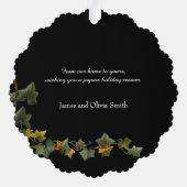  Floral Victoriaans kerstcadeaufoto Ornament Kaart (Achterkant)