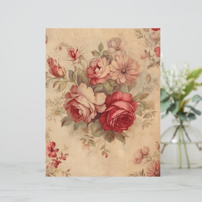 Floral Victoriaans Scrapbook-journaal (Staand voorkant)