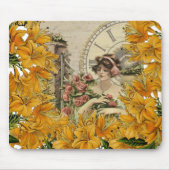 Floral Victoriaans Voman Muismat! Muismat (Voorkant)