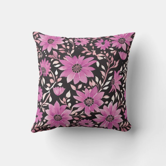 Floral vierkant kussen (Achterkant)