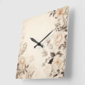 Floral Vierkante Klok (Hoek)